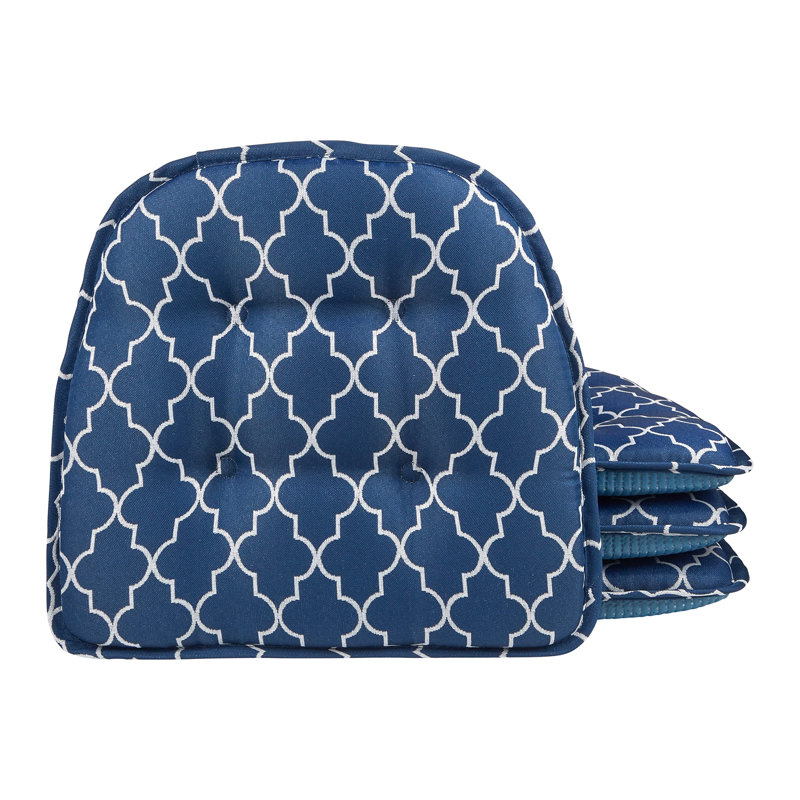 Non-Slip Dining Room And Kitchen Seat Cushions, 16 X 15 X 2 Inches, Blue
