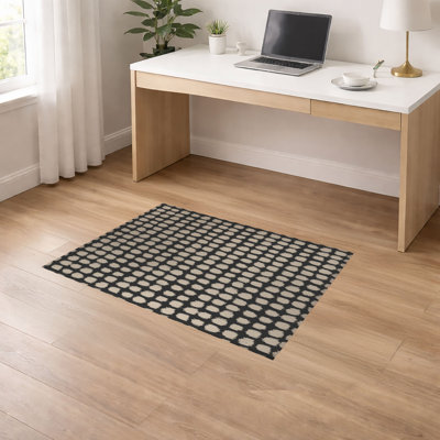 Tapis de bureau à pois