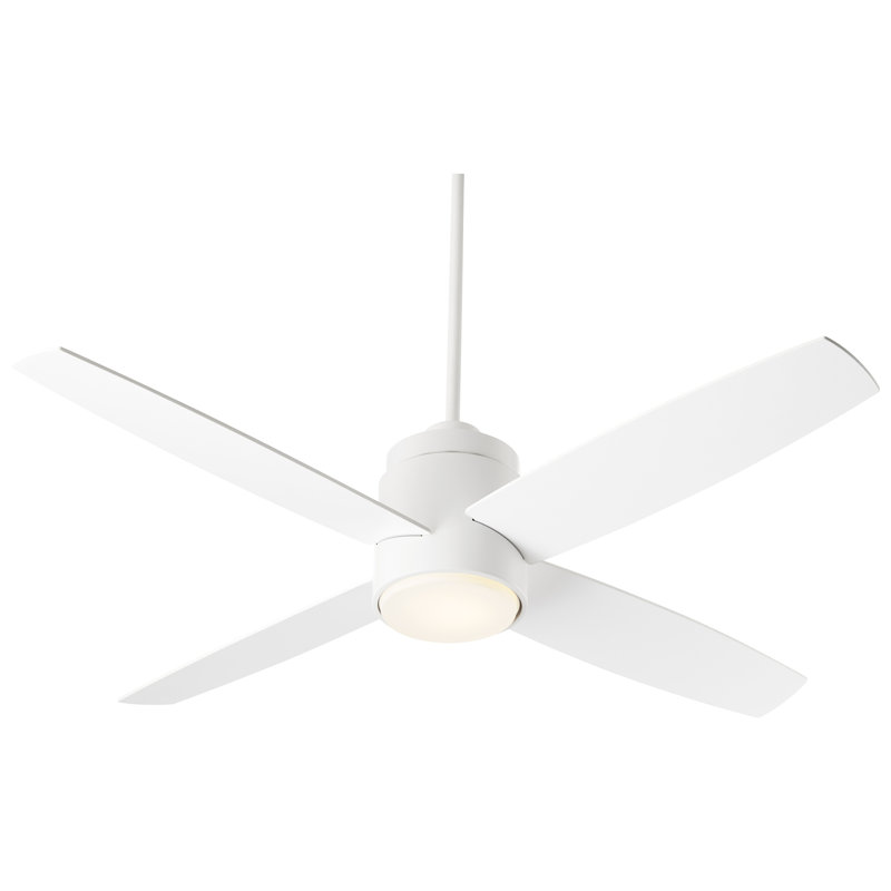 Garyl 52'' Ceiling Fan with Light Kit, White