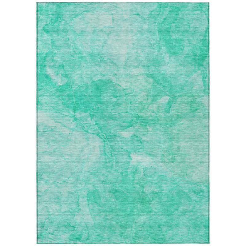 Tapis bleu sarcelle et turquoise 3 pi x 5 pi