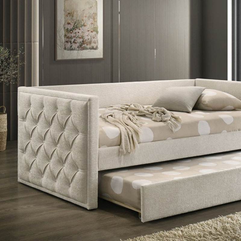 Lit de jour avec couchette Bessie, Beige