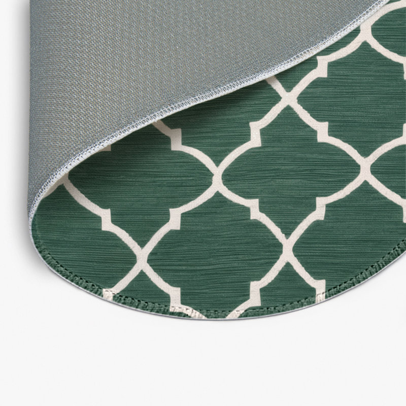 Tapis vert intérieur et extérieur Trellis, Rond 5 pi