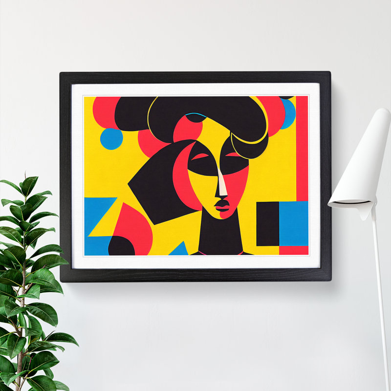 Abstract Woman in Colour Vol.3 - Framed Print, 34cm H x 46cm W x 2cm D, Black