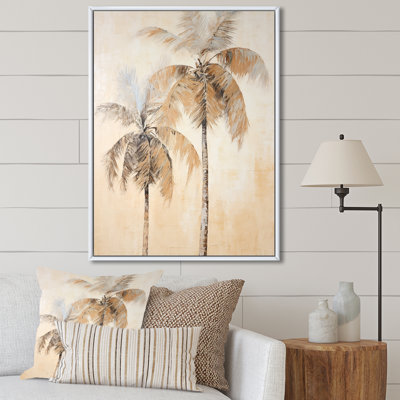 «Vintage Tropical Tranquility Palm Trees III», reproduction sur toile