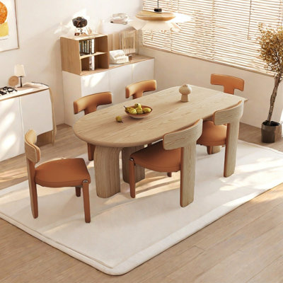 Modern solid wood dining table set