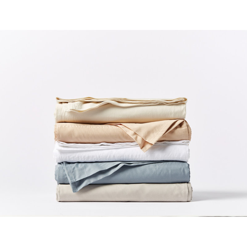 Queen Undyed Organic Cotton Sateen Sheet Set