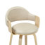 Daxton Mid-Century Swivel Bar & Counter Stool With Curved Back, Upholstered Seat, And Wood Frame-114210794-114210791-114210796