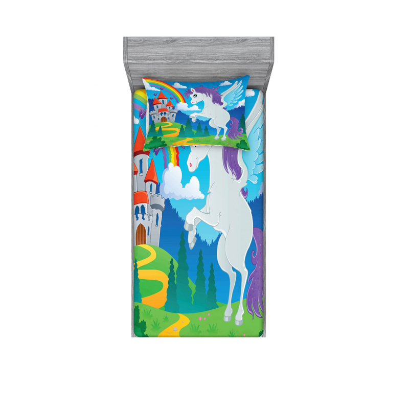 Microfiber Sheet Set, Twin Sheet Set with 1 Pillowcase