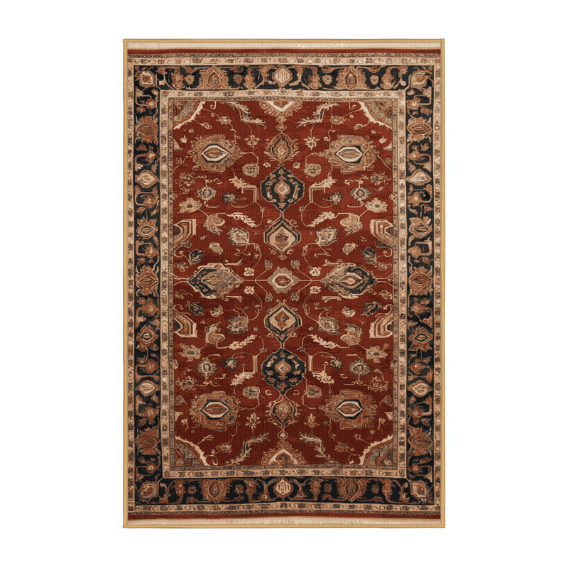 Tapis brun lavable à la machine, Rectangulaire 3 pi x 5 pi
