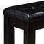 Banc noir et brun à usage intensif compact avec coussin en mousse peu encombrant