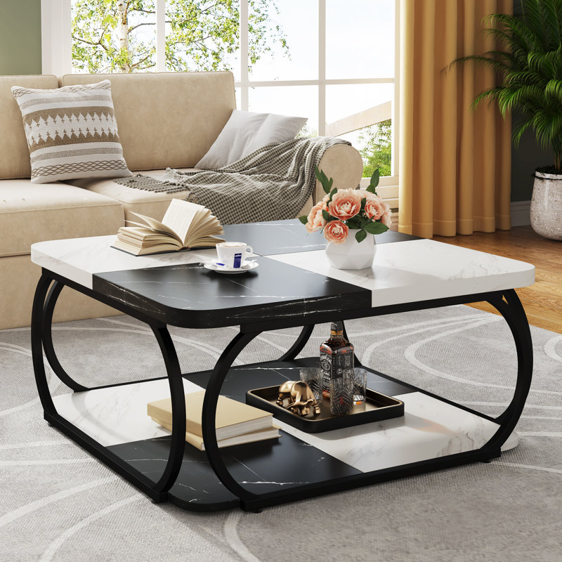 Coffee Table, White/Black