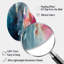 «Blue and Pink Spatula Abstract», art mural abstrait en forme de poire en métal asymétrique-109627602