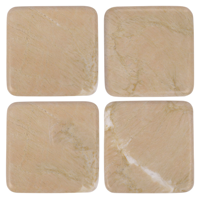 Marble Square 4 Piece Coaster Set