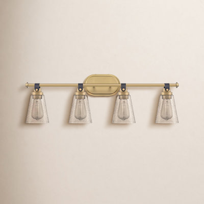 August Grove® 4-Light Seeded Glass Vanity Light