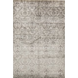 Hand-Knotted High-Quality Gray and Gray Area Rug