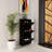 Modern Metal Shoe Cabinet, Black | 100% Metal Construction with 0.03 in Thickness | Wall-Mountable Design with Centrally Opening Doors & Magnetic Holders | Stylish Storage Solution for Entryway-1206675566