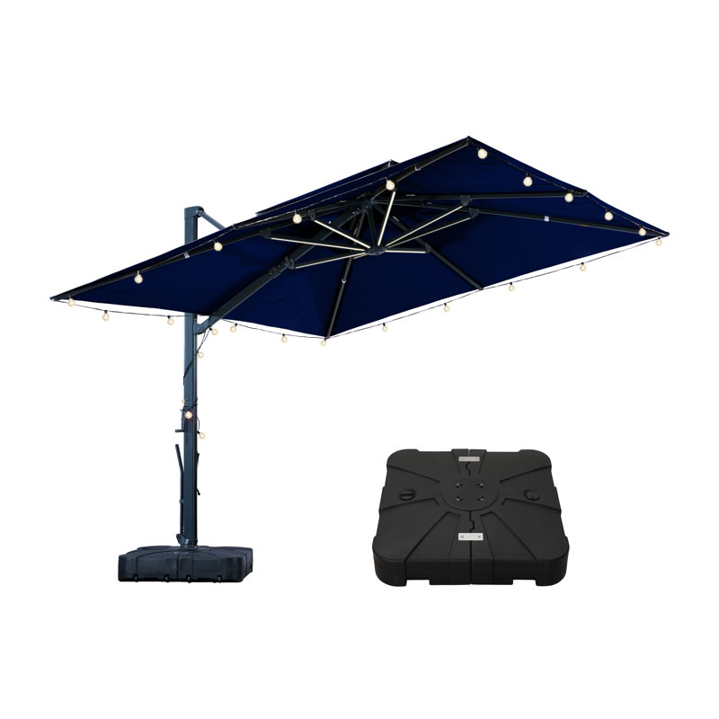 Parasol lumineux en porte-à-faux 10X10ft, Marine