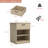 1 - Drawer Nightstand With Charging Station-1268071360