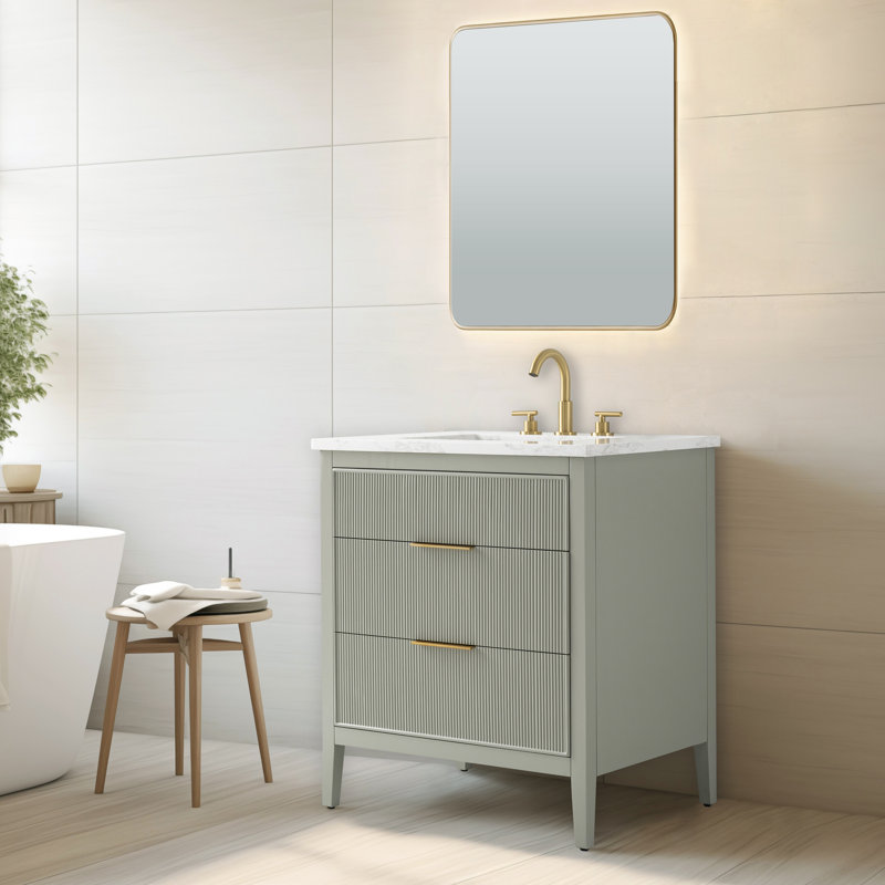 Emma 30" W Single Vanity, Light Sage