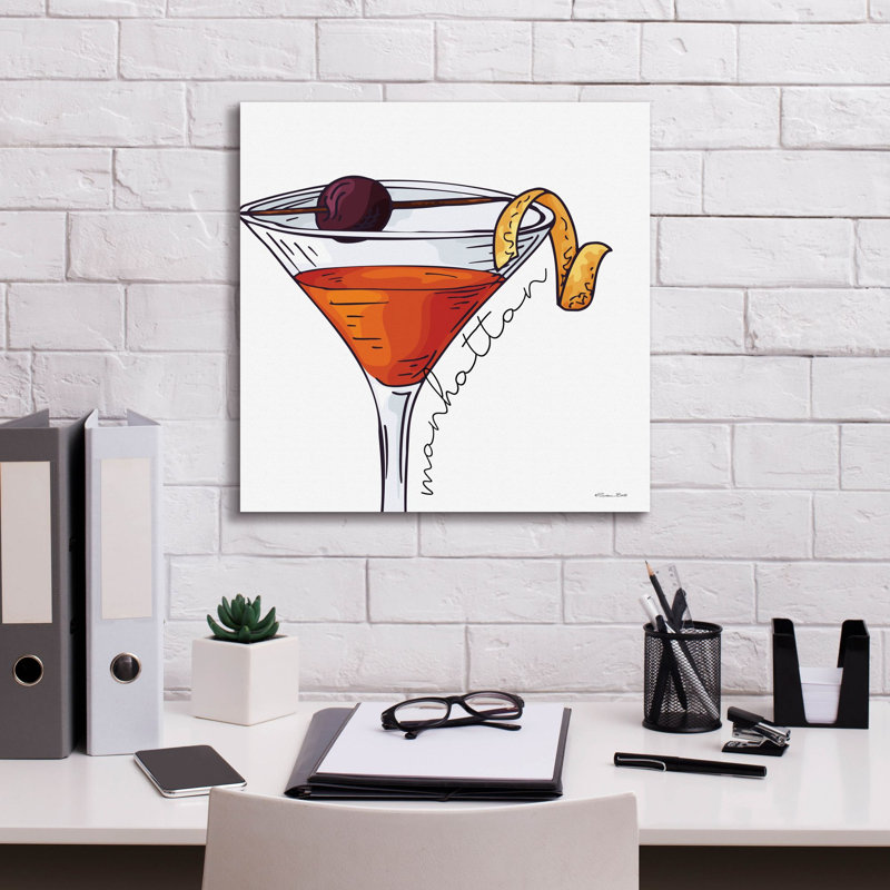  «Manhattan» par Susan Ball, art mural sur toile, 18 po x 18 po