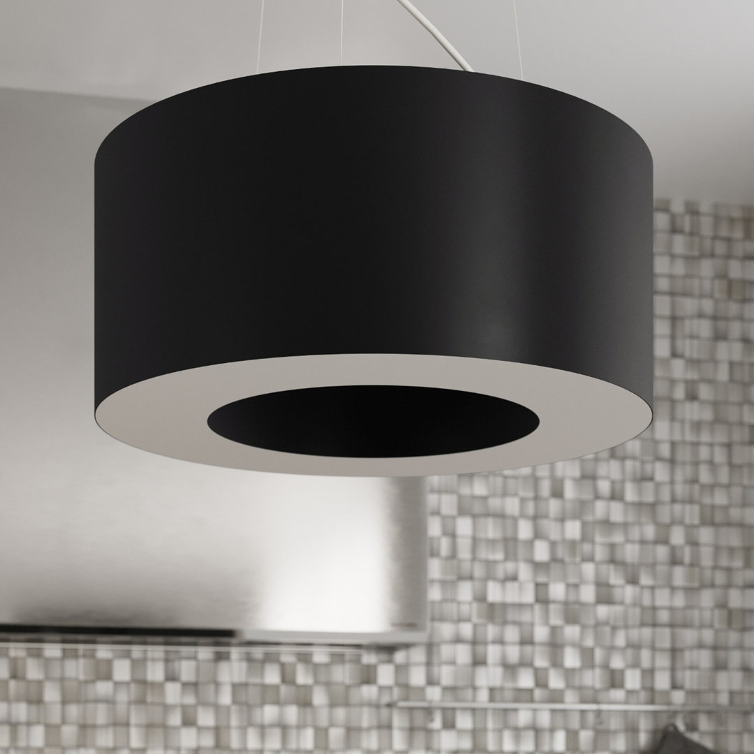 B&Q - Luminosa Saturno Cylindrical Pendant Light Black 90Cm E27 - Image 2