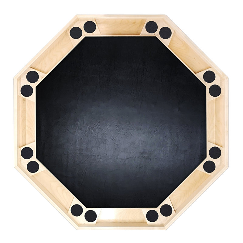 Table de poker Classic, Naturel, Vinyle noir, L 52 po x P 48 po x H 29,5 po