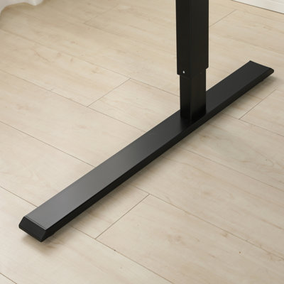 Bureau de coin en L de 150 cm (59 po) réglable en hauteur, bureau assis-debout électrique pour bureau à domicile, brun rustique