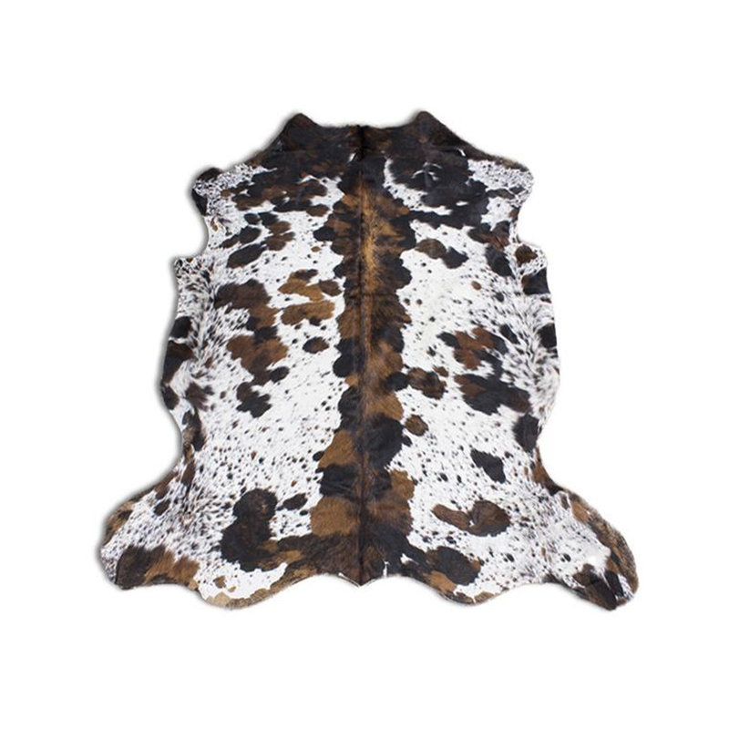 Tapis blanc/brun zone vache Briggs, Nouveauté 6 pi x 6 pi