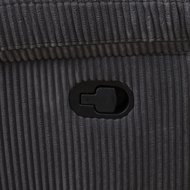 Fauteuil inclinable en velours côtelé 43 po, Gris foncé