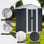 Remise de jardin à porte coulissante grise 5 x 3 pi pour conception de toit Apex-126006383
