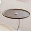 Table basse ronde en bois massif brun