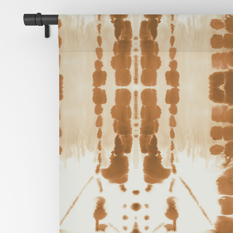 Jacqueline Maldonado Paradigm Rust 1pc Blackout Window Curtain Panel, 50" W x 108" L