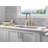 Renaldi Pull-Down ProClean Bridge Kitchen Sink Faucet, Two Handle Kitchen Faucet-101126105