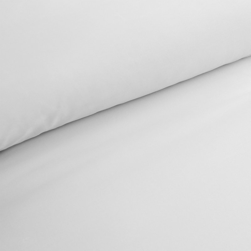 Reversible Percale Cotton Comforter Set, White, Full/Double Comforter + 2 Standard Shams
