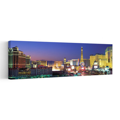 Crépuscule, The Strip, Las Vegas, Nevada, États-Unis, art contemporain coloré, art mural coucher de soleil