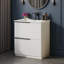 Meuble-lavabo de 30 po avec évier en céramique et rangement à tiroir divisé-727607078