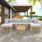 7 Pieces Outdoor Rattan Sectional Sofa Set With Six Individual Seats And A Round Coffee Table And Pillows