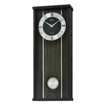 QXM396KLH Seiko Classic Modern Pendulum Clock, Black