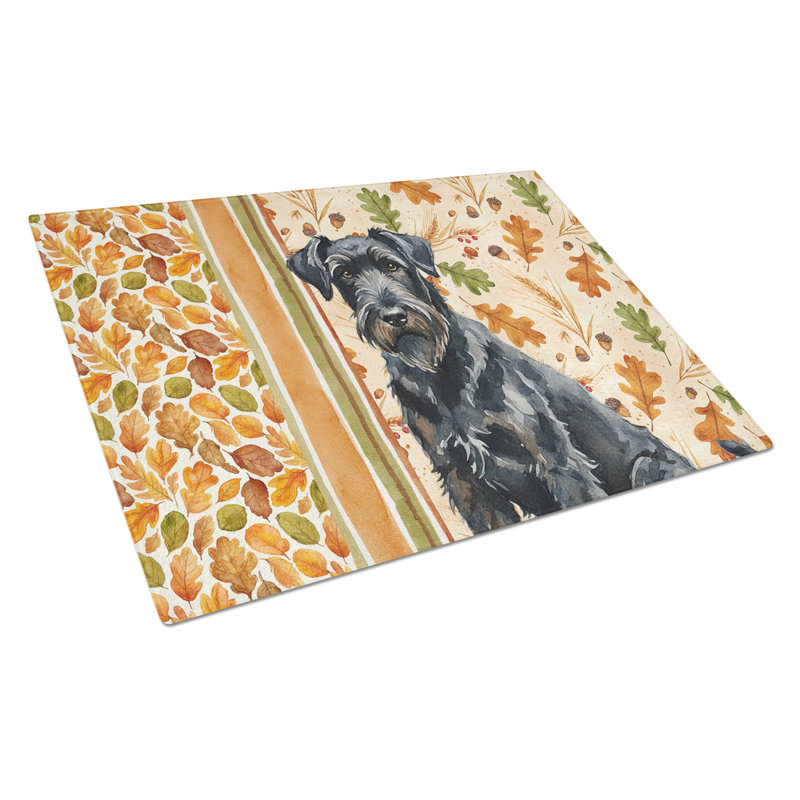 Planche à découper en verre Black Terrier russe héritage