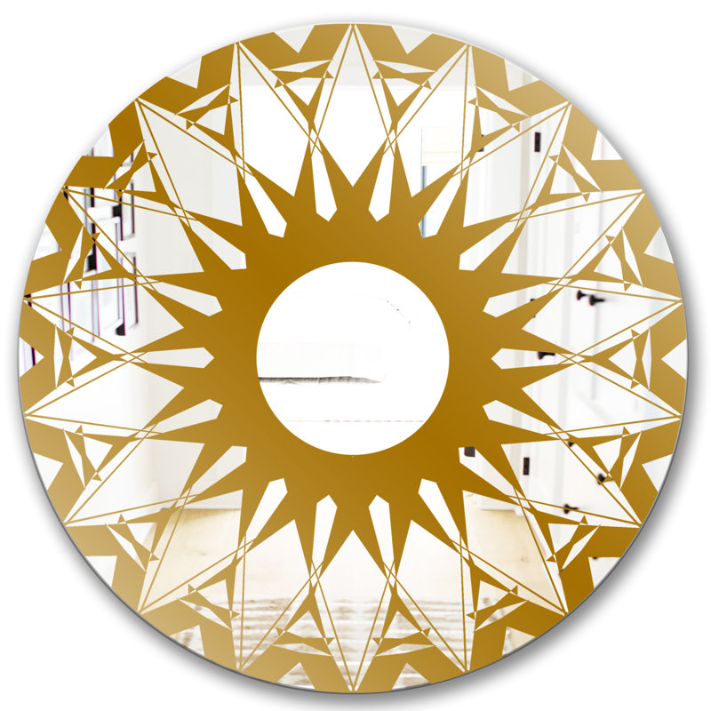 Miroir d'appoint Sunburst Glam, H 23,6 po x l 23,6 po