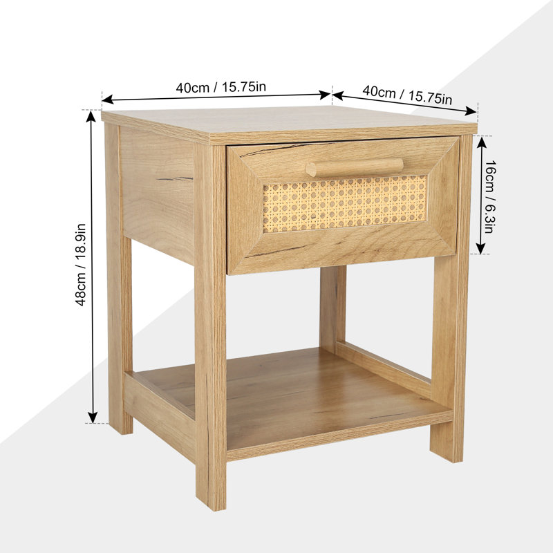 Table de chevet Annajulia, Panneau aggloméré