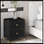 Commode à tiroirs, tables de chevet à 2 tiroirs pour la chambre à coucher - Petite commode de chevet avec bacs avant en similicuir - Élégante table de bout et table de chevet