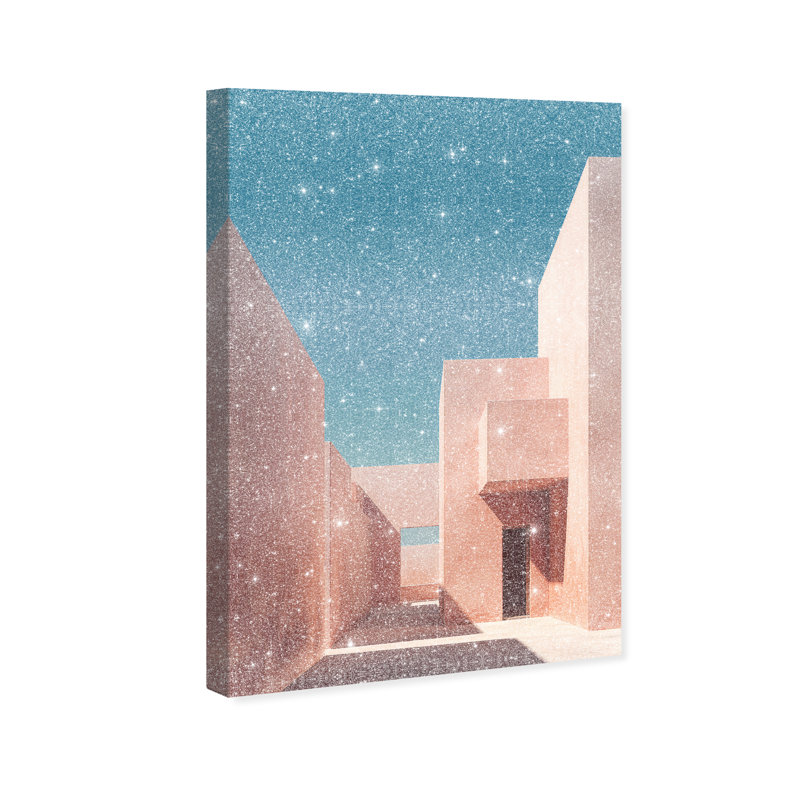 Structured Pink II Print by Oliver Gal, 15"H x 10"W, Gallery Wrapped