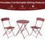 Shelah Macaron Round 3- Piece  4 - Person Outdoor Bistro Set-1369979084