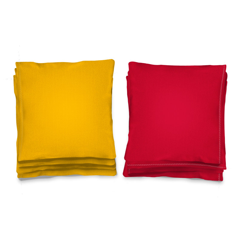 Sacs toutes saisons pour planches de cornhole, Rouge/jaune