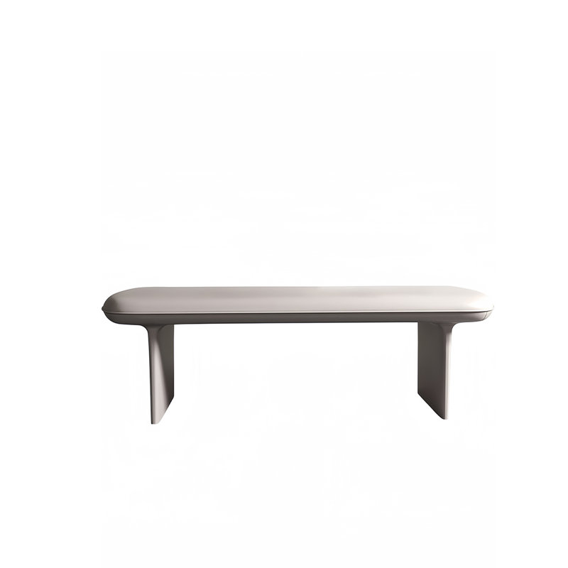Banc rembourré en cuir Tamisha, H 16,14 po x l 59,05 po x P 18,11 po