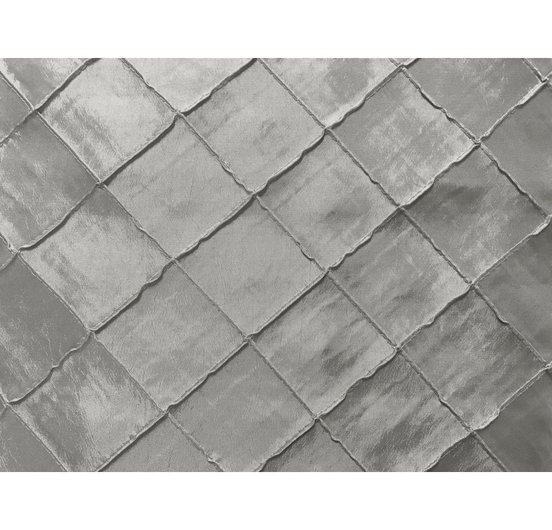 Cantonnière sur mesure Pintuck, L 72 po x L 7 po, Argent