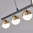 Modern Chandeliers For Dining Room Dimmable LED Chandelier Linear Pendant Light For Kitchen Island Globe Haning Pendant Chandelier Lighitng With Remote