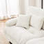 Chenille blanche 2 places pour la décoration de la maison - avec coussins lombaires, convertible, canapé-lit élégant