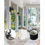 Applique murale d'extérieur - Verre ensemencé et luminaire extérieur noir mat